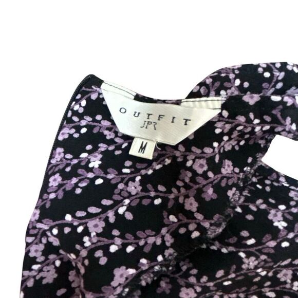 JPR Outfit Vintage 90s Purple Floral Shift Dress Size M - Picture 4 of 6